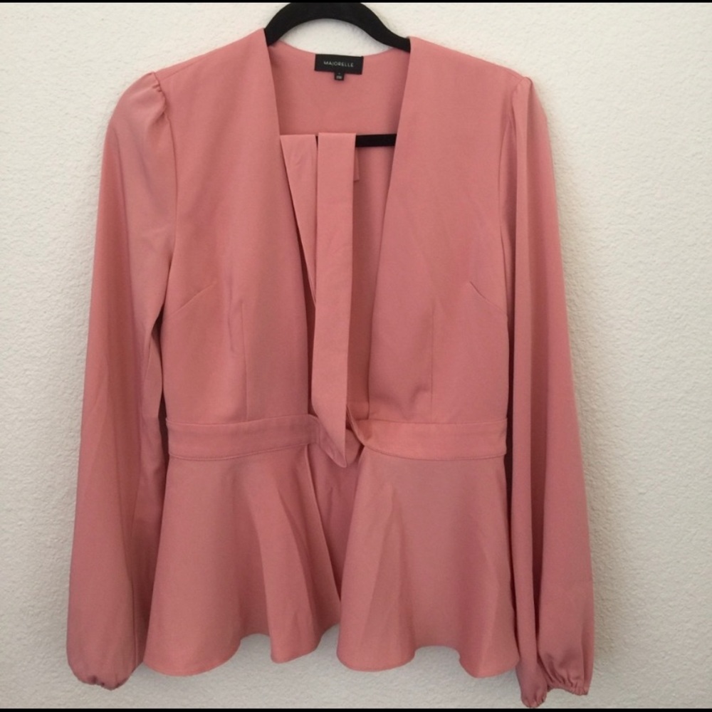 Majorelle Lea Top Pink Front Tie - Picture 4 of 5